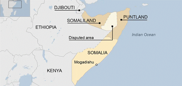 Map of the Horn of Africa