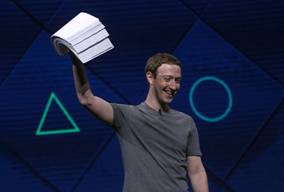 Facebook CEO Mark Zuckerberg delivers the keynote address at Facebook's F8 Developer Conference on April 18, 2017 at McEnery Convention Center in San Jose, California. (Photo: Justin Sullivan / Getty Images)