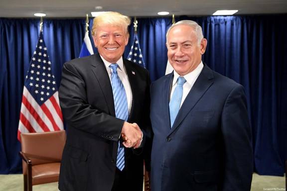 US President Donald Trump (L) and Israeli Prime Minister Benjamin Netanyahu [IsraeliPM/Twitter]