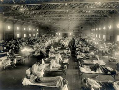 Emergency_hospital_during_Spanish_flu_epidemic,_Camp_Funston,_Kansas_-_NCP_1603