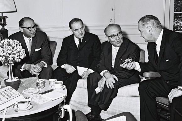 Meeting between Israeli Prime Minister Levi Eshkol and U.S. President Lyndon B. Johnson
